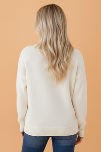 PRE ORDER - Western Floral Drop Shoulder Long Sleeve Sweater