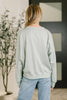 Petal Poise Floral Applique Pullover in Ivy
