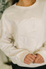 Petal Poise Floral Applique Pullover in Neutral