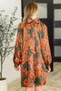 Petals After Dark Balloon Sleeve Dress