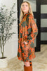 Petals After Dark Balloon Sleeve Dress
