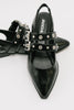 Pop of Color Pointy Toe Slip On in Black