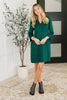 Portfolio Quarter Sleeve Dress in Hunter Green