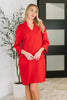 Portfolio Quarter Sleeve Dress in Red