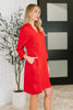 Portfolio Quarter Sleeve Dress in Red