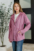 Puddle Jumper Full Front Zip Up Jacket in Mauve