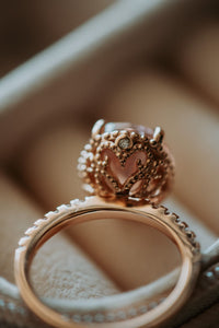 Izzie Champagne Morganite Rose Gold Ring