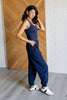 Raising Heart Rate Cut Out Jumpsuit in Navy