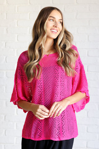 I'll Let You Know Eyelet Lace Blouse