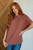 Relaxing Away Dolman Sleeve Knit Top in Coffee