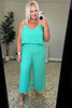 Ribbed Double Layer Jumpsuit in Mint