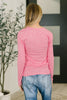 Ribbed Long Sleeve in Fuchsia