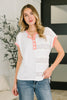 Right Thing to Say Textured Henley Top