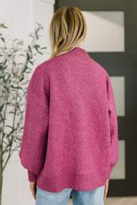 Right to the Core High Neck Pullover in Light Plum