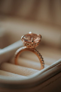 Izzie Champagne Morganite Rose Gold Ring