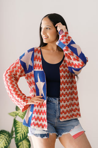 Pinkies Up Knit Top in White