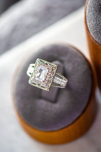 Rowan Emerald Cut Sterling Silver Ring