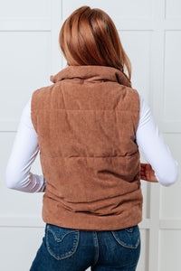 Set Me Up Corduroy Puffer Vest