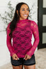 Sheer Intentions Lace Layering Top Fuchsia