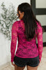 Sheer Intentions Lace Layering Top Fuchsia