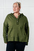 Simple Snug Snap Hooded Pullover