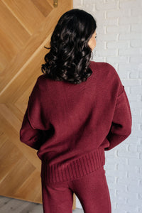 Simple Solution Knit Set in Wine