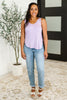 Simpler Times Basic V-Neck Tank in Lavender