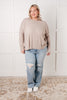Simply Basic Ribbed Hacci Sweater in H Mocha