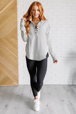 Deep Thoughts Striped Loose Knit Top