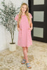 Sunny Stripes Casual Flutter Sleeve Dress