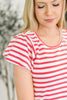 Sunny Stripes Casual Flutter Sleeve Dress