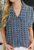 The Darling Detail Collared Blouse in Denim