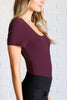 They're Not Like Us Square Neck Bodysuit in Cassis