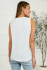 Thread Lightly Ribbed Knit Tank in Ivory