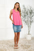 Thread Lightly Ribbed Knit Tank in Strawberry Pink