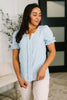 To Call My Own Textured Blouse in Powder Blue
