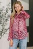 Totally Not Dramatic Leopard Print Button Down in Hot Pink