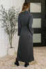 Travel Plush Knit Dress in Charcoal