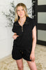 Twenty Four Karat Half Zip Top and Shorts Set