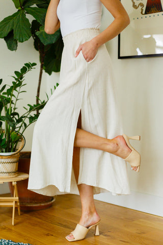 High Waist Floor Length Skirt