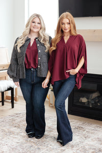 Universal Philosophy Blouse in Wine - SALE
