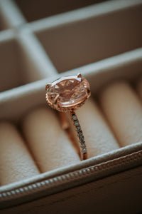 Izzie Champagne Morganite Rose Gold Ring