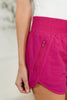 Windbreaker Smocked Waistband Running Shorts in Hot Pink