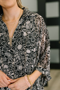 Work All Day Floral Top