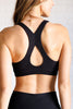 Working Out My Ego Cross Back Sports Bra in Black