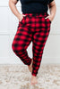 Your New Favorite Joggers in Red Plaid