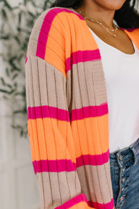 Your Opinion Matters Striped Cardigan
