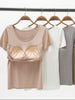 Round Neck Modal T-Shirt with Bra