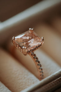 Rachel Champagne Morganite Rose Gold Ring