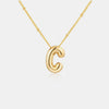 Gold-Plated Letter Pendant Necklace